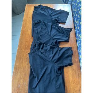 Bundle of Men's black athletic quick dry tees S